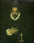El Greco man with his hand on his breast Sweden oil painting artist